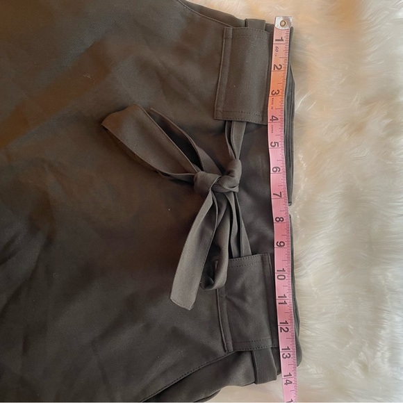 Banana Republic Factory Tie Front Pencil Skirt 2P #258 Green - Picture 7 of 8